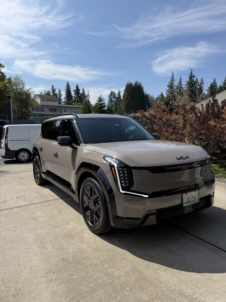 Kia after monthly maintenance detailing in a Mountlake Terrace driveway